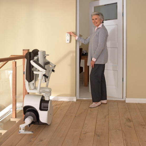 Curved Stair Lift Sinor By ThyssenKrupp Monolift