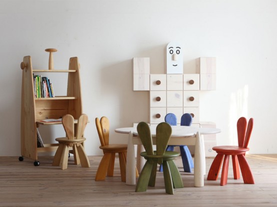 Ecological and Funny Furniture for Kids Bedroom by Hiromatsu