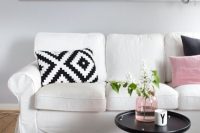 Ektorp sofa for a monochromatic Scandinavian living room