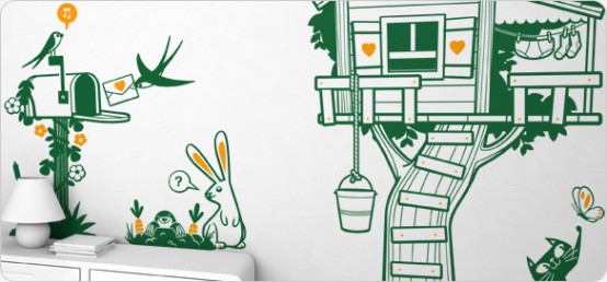 Giant Wall Sticker Sets For Cool Kids Room By E Glue