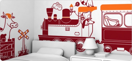 Giant Wall Sticker Sets For Cool Kids Room By E Glue