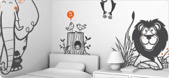 Giant Wall Sticker Sets For Cool Kids Room By E Glue