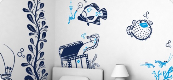Giant Wall Sticker Sets For Cool Kids Room By E Glue