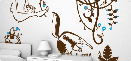 Giant Wall Sticker Sets For Cool Kids Room By E Glue