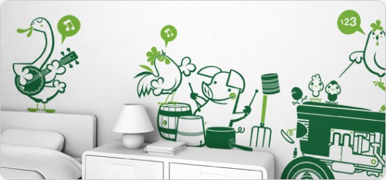 Giant Wall Sticker Sets For Cool Kids Room By E Glue