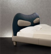 Leather Bed With Practical Headboard Venice By Giorgetti