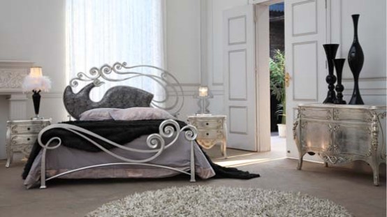 Luxury Metal Bed With Charming Headboard Phoenix By Stylish