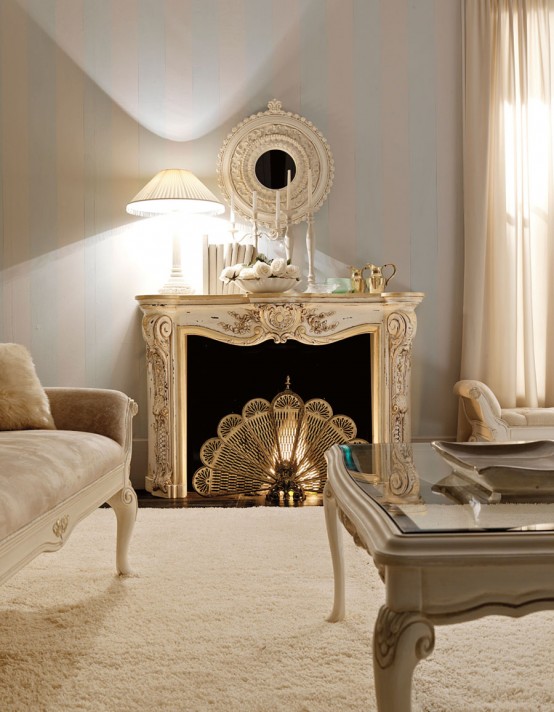 Luxury Fireplaces for Classic Living Room by Savio Firmino