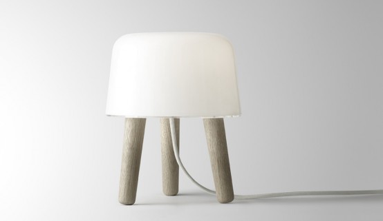 Milk Lamp Wood Sweden Table Lamp