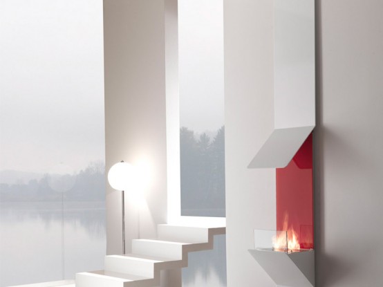 Minimalist Wall Mount Fireplace By Fontana Forni