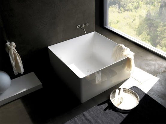 Minimalist Square Bathtub By Colacril