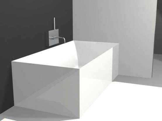 Minimalist Square Bathtub By Colacril
