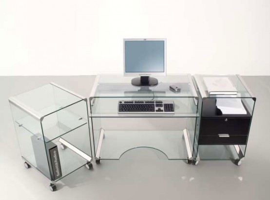 Mobile Glass Workstation Movie Office By Gallotti&Radice