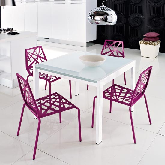 Pink discount kitchen chairs