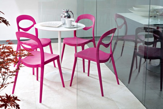 Modern Bright Kitchen Chairs From Domitalia