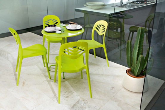 Modern Bright Kitchen Chairs From Domitalia
