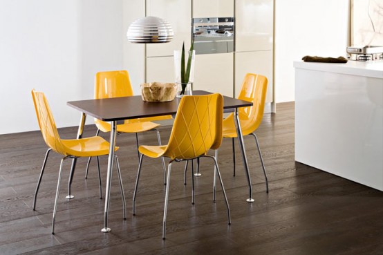 Modern Bright Kitchen Chairs From Domitalia