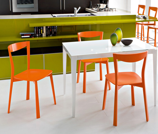 Modern Bright Kitchen Chairs From Domitalia