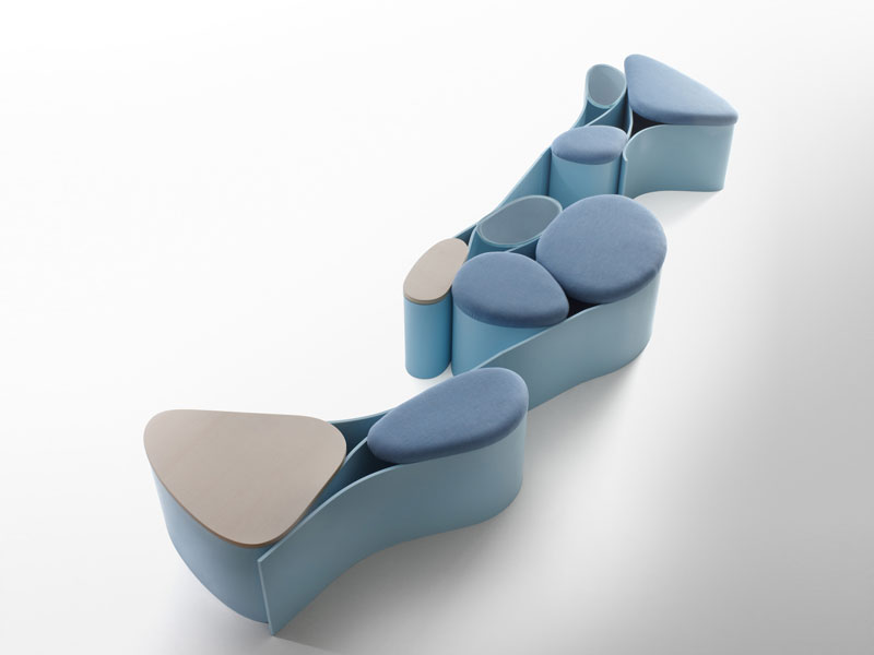 Modern And Creative Wall Panel And Seating System Neverending Evolution By Andreoli