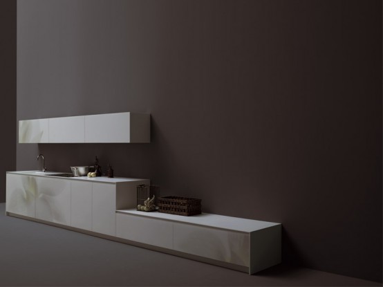 Modern Furniture For Kitchen And Bathroom White Flowers By Meson’s Cucine