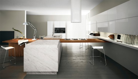 Modern Pure White Kitchen Cabinets and Accessories - Yara from Caesar -  DigsDigs