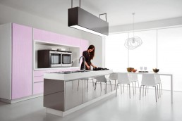 Modern Violet And Pink Kitchen By Cucine Lube