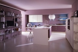 Modern Violet And Pink Kitchen By Cucine Lube