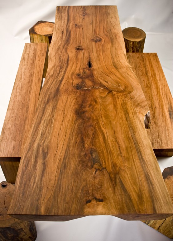 Rustic Wood Furniture for Original Contemporary Room Design - DigsDigs