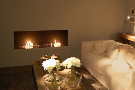 New Modern Fireplace Fire Line From Planika