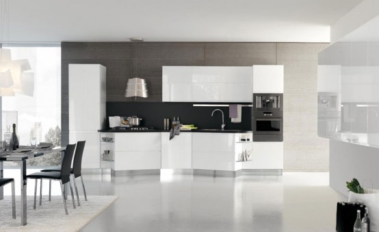 Modern Pure White Kitchen Cabinets and Accessories - Yara from Caesar -  DigsDigs