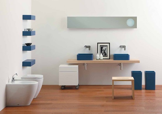 New Nice Blue Wash Basin For Small Bathroom Robbiano Blue By Ceramica Flaminia