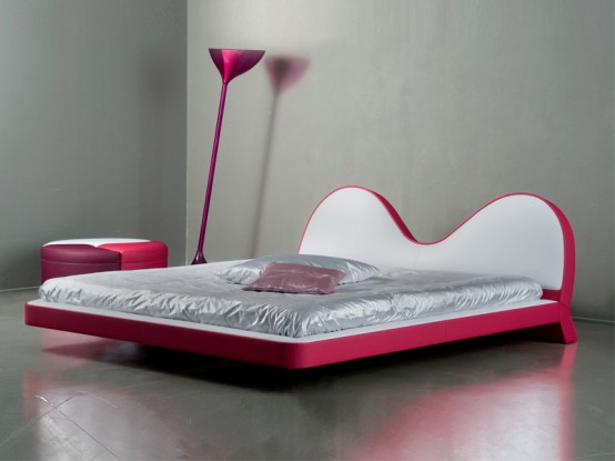 New Awesome Pink Bed and Modular Sofa from Valdichienti