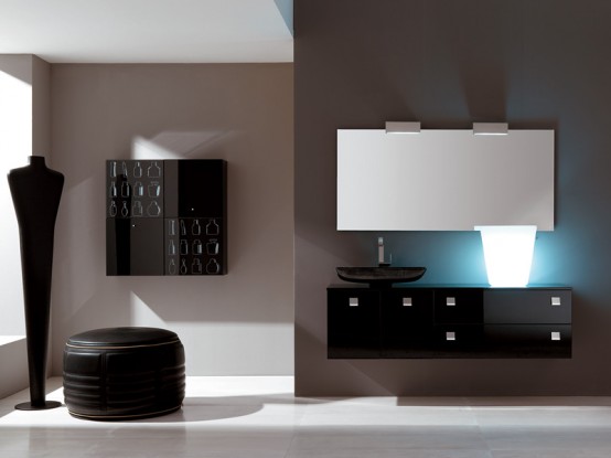 New Black And White Bathroom Furniture Modo By EuroLegno