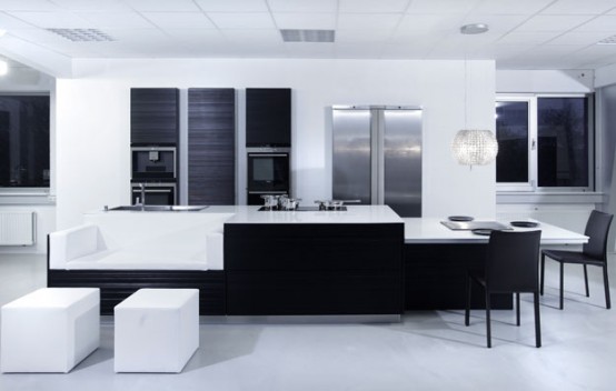 New Modern Black And White Kitchen Designs From Kitcheconcept Digsdigs