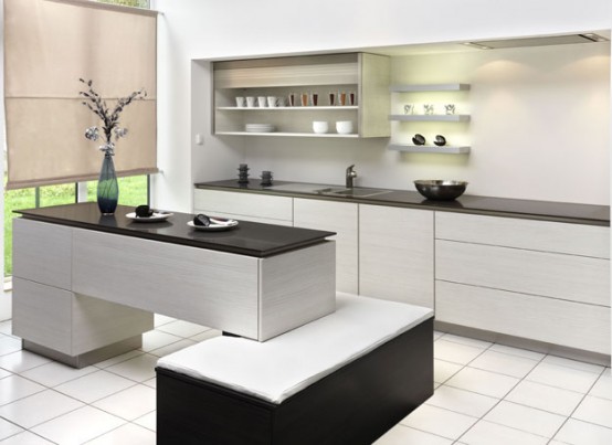 New Modern Black and White Kitchen Designs from KitcheConcept - DigsDigs