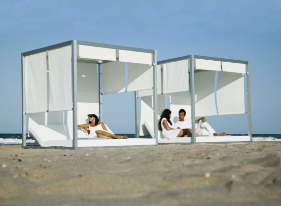 Outdoor White Daybed By Gandia Blasco