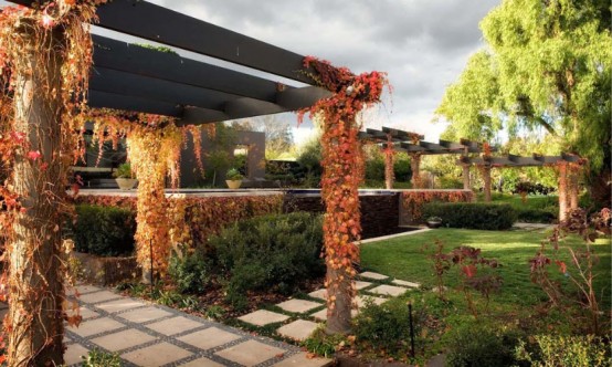 Romantic Garden Design Around Victorian Era Home