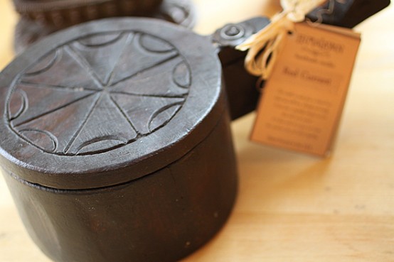Rustic Decorative Candles Wooden Spice Pots From Himalayan Trading Post 