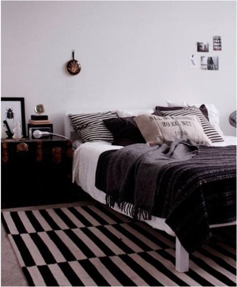Scandi bedroom with Stockholm rug
