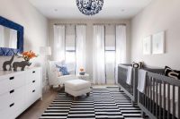 Monochrome rug in a kid’s room