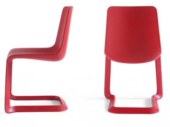 Stylish Red Chairs For Modern Dining Room  Nastro By Pianca