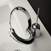 Stylish Bathroom Faucets With Curved Levers Embrace Lacava