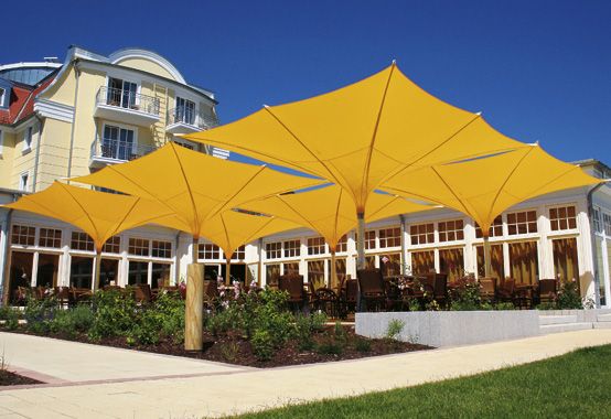 Sun Umbrella With LED Lights Tulip By MDT Tex