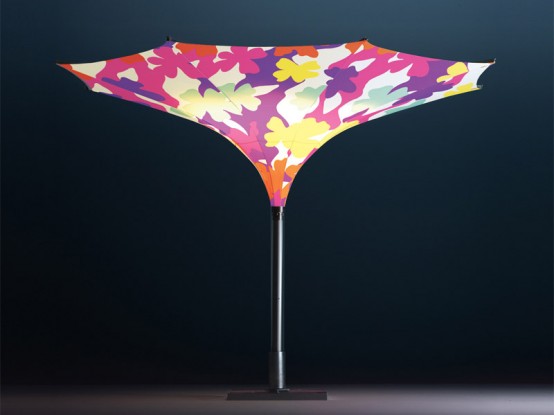 Sun Umbrella With LED Lights Tulip By MDT Tex