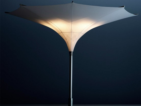 Sun Umbrella With LED Lights Tulip By MDT Tex