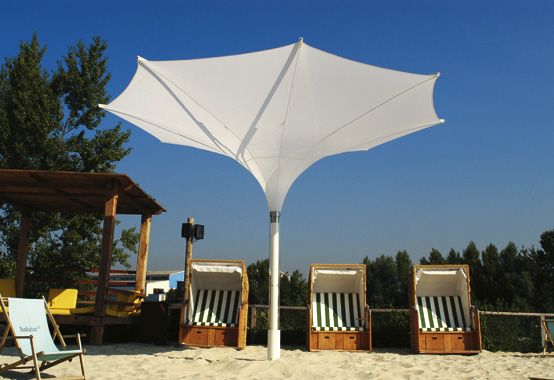 Sun Umbrella With LED Lights Tulip By MDT Tex