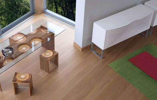 Wood Dining Room Furniture With Unique Finish By Toyo Ito