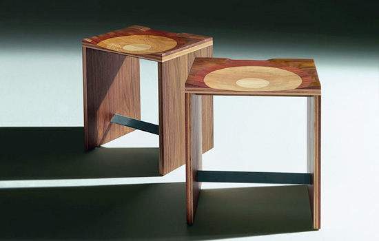 Wood Dining Room Furniture With Unique Finish By Toyo Ito