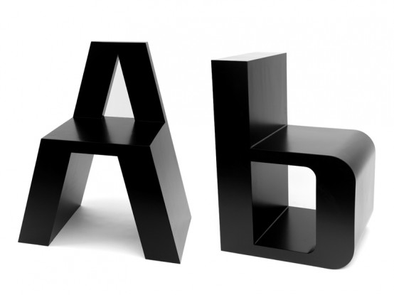 Typographic-Inspired Chairs – ABC Chairs