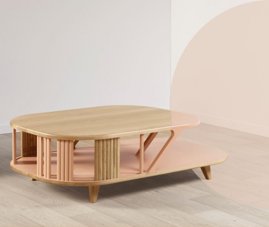 Adjustable Latitude Furniture With Pastel Compartments